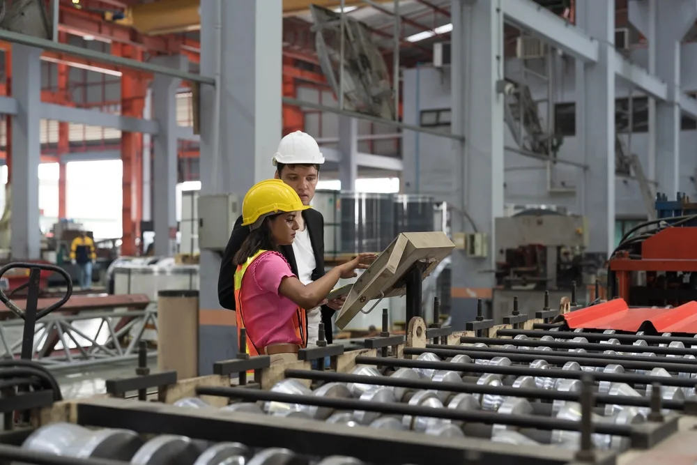 Manufacturing,Industrial,Concept.,Male,And,Female,Workers,Working,At,Manufacturing